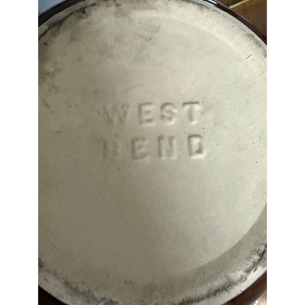 Vtg West Bend 2 Qt Bean Crock Pot Electric Heating Base 3295E USA Made Tested‎